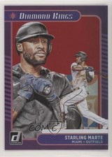 2021 Panini Donruss Diamond Kings Holo Red Starling Marte #17 0nr3