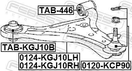 Fits FEBEST 0124-KGJ10LH FRONT LOWER LEFT LEVER TOYOTA IQ KGJ10,NGJ10 ⭐UK Stock⭐