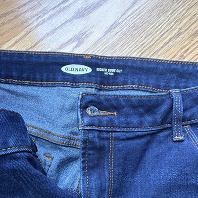 Old Navy Kicker Bootcut Mid-Rise Dark Wash Stretch Denim Jeans Women s 16P