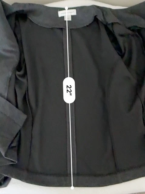 Christopher & Banks Mujer Traje Chaqueta Blazer Gris Bolsillo/Manga Cremalleras Lg Foto 4 de 4