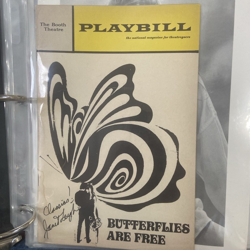Janet Leigh (Signed) "Butterflies Are Free” Playbill Booth Theatre - “Classics”