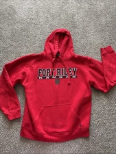 J America Fort Riley Kansas Red Hoodie Size Medium