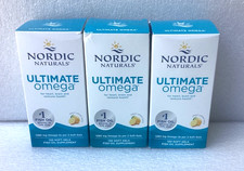 3x Genuine Nordic Naturals Ultimate Omega 3 - 1280 mg 120 Softgels EXP: 8/28