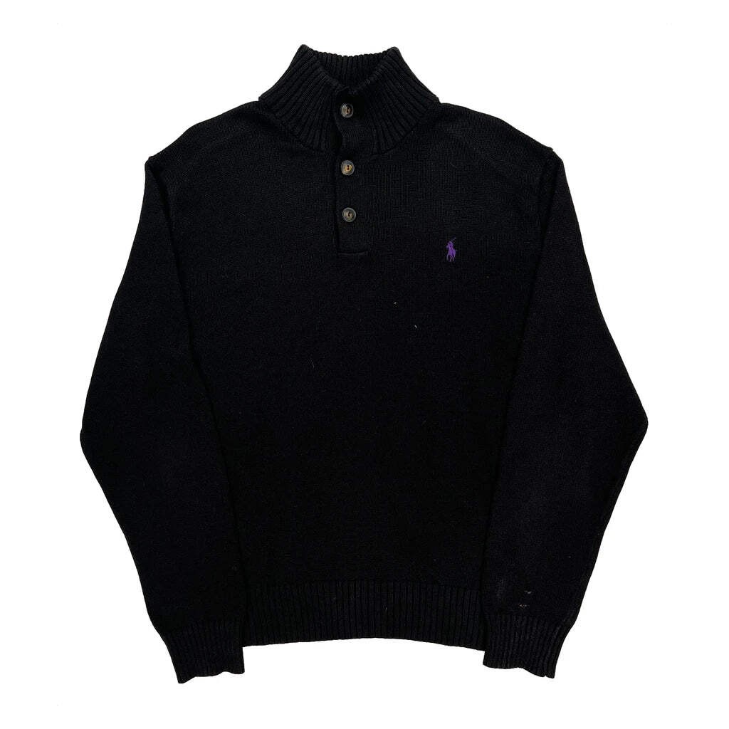 Polo By Ralph Lauren Sweater - Large Black Cotton