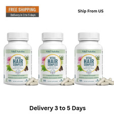 Vital Hair Complex: Boost Hair Growth, Healthy Skin  Nails 60 Capsules - 3 pack