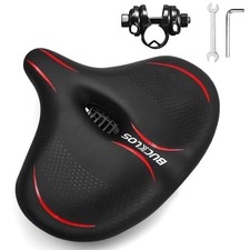 Wide Bike Seat for Men Women Ebike Seats W12.7"-Oversized comfy rides-Red