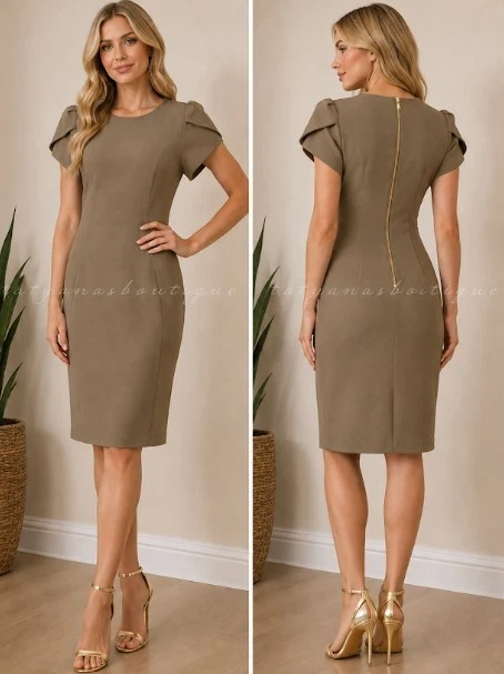 Calvin Klein Short Sleeve Sheath Casual Dresses for Women  display picture 3