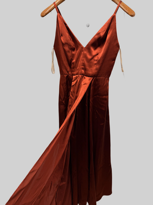 David's Bridal Galina Signature Bridesmaid Dress Size 2 Worn Once Cinnamon  | eBay