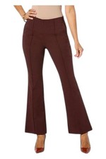 Nina Leonard Women's Millennium Flare Leg Pull-on Pant Chocolate