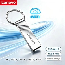 USB 3.0 Metal Flash Drive Silver Portable Memory Stick 64GB–1TB Free Shipping
