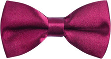 Solid Banded Adjustable Length Pre-tied Boy's Bow Tie