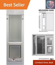 Aluminum Vertical Sash Window Pet Door, Adjustable Sizes to Fit Window Height...