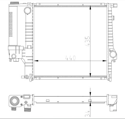 Radiateur moteur NRF 53849A compatible OE 17101247145 pour système de refroidissement automobile