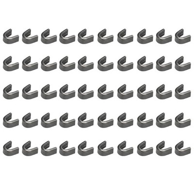Zipper Repair Kit, Zipper Slider Retainers #5 U Shape Top Stop(50 Pack, Black)