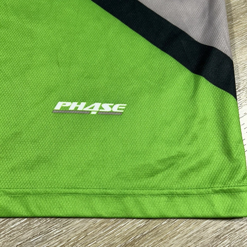 Camiseta deportiva Kawasaki Thor Phase de colección motocross para hombre XL verde negra ropa de carreras Foto 3 de 4