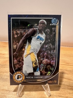 Topps 2025-26 Bowman Chrome Pascal Siakam Navy Mojo Refractor /175 BCV-79