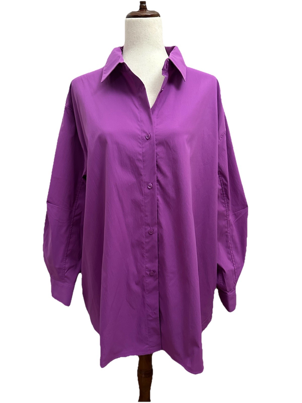 Athleta Performance Oversized Button Up Poplin To… - image 2