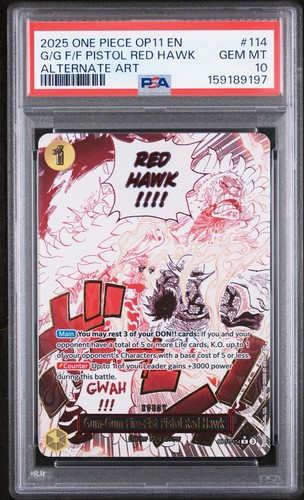 2025 Gum-Gum Fire-Fist Pistol Red Hawk [Alternate Art] #OP11-114