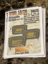 1/16 Echelon Decals #166135 .50cal M2 Ammo Box Labels Style 6, 7 &8