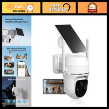 2K Solar Wireless WiFi Outdoor Security Camera, 355  PTZ, Night Vision, Motion D