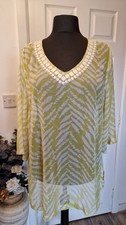 Moda at George size 22 beach cover up in green with beaded neckline