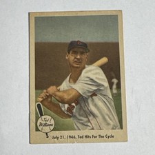 1959 Fleer Ted Williams #29 July 21, 1946, Ted Hits for the Cycle VG-EX (crease)