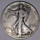 1938 D Walking Liberty Half Dollar * Silver* Very Fine *Free S/H After 1st item*