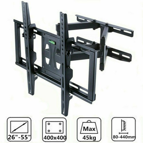 Full Motion Corner TV Wall Desk Mount Bracket Stand Plasma Flat Tilt Swivel 85" - Picture 20 of 57