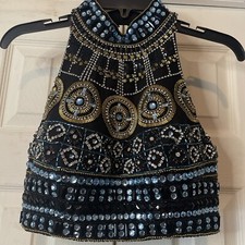 Sherri Hill Top Beaded Sequined Couture Size 6 Beautiful