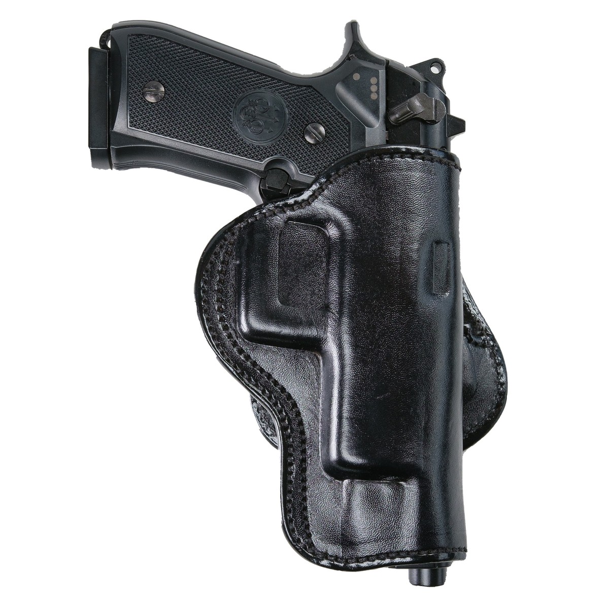 PADDLE HOLSTER FOR BERETTA M9A1 & M9A3. OWB LEATHER PADDLE WITH