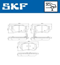 SKF Bremsbeläge Hinten für KIA MAGENTIS OPIRUS SPORTAGE