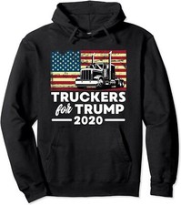 Truckers For Trump 2020 ProTrump Truck Drivers Unisex Hooded Sweatshirt
