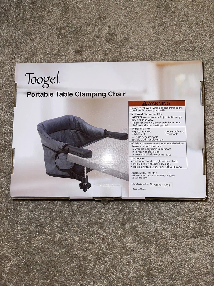 Toogel Portable Feeding Seat Baby High Chair Folding Chair Height Adjustable for Home & Travel, Toddler Highchair Straps to Kitchen DIN