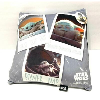 Star Wars The Mandalorian The Child Squishy Plush Throw Pillow 13x13 inches Pola