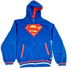 Superman Movie World Zip Up Hoodie Youth Size 12