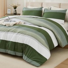 Litanika Olive Green Comforter Set Queen - 3 Pieces Queen,