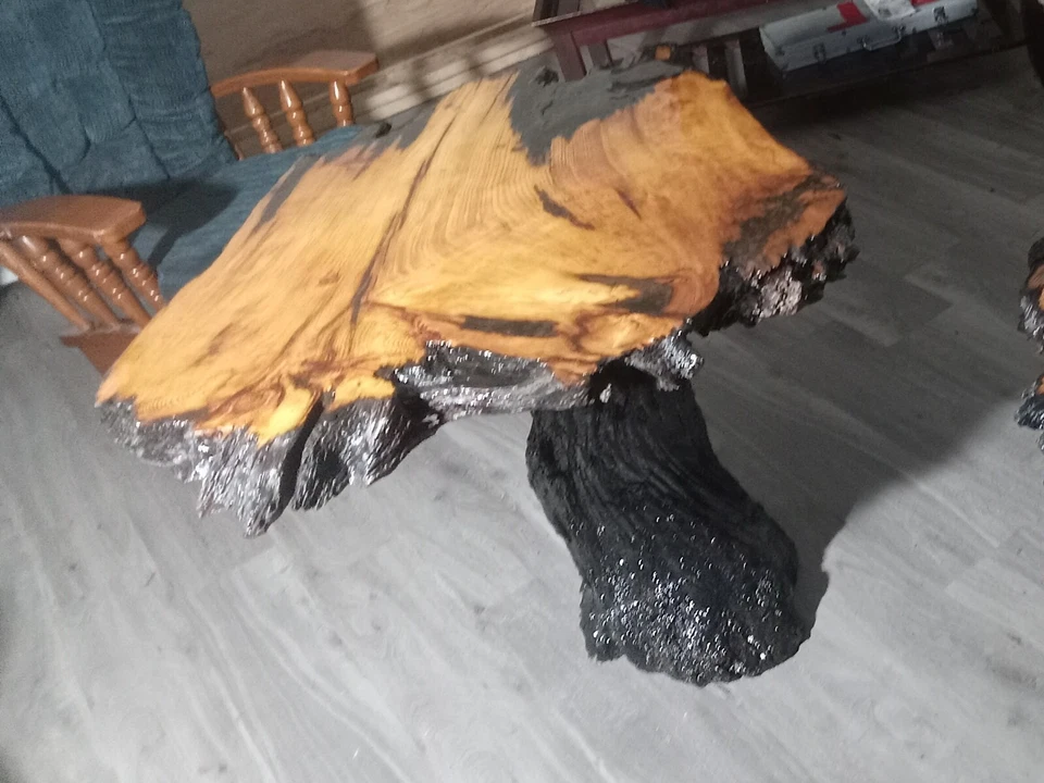 Handcrafted Live Edge Yellow Juniper Tables - Image 2 of 4