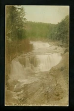 Real Photo postcard RPPC New York NY Letenworth Park water falls Vintage
