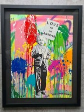 Mr. BRAINWASH Thierry Guetta EINSTEIN Love is the Answer POPART 1/1 Autographed