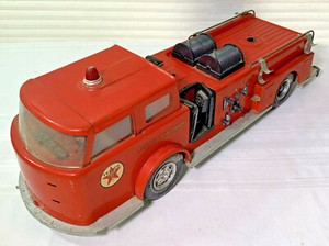 Vintage Buddy L Texaco Fire Chief Truck Pressed Steel 1960's