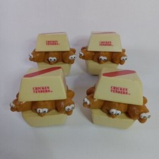 1989 Lickety Splits Rolling Food Racers- 4 Chicken Tenders Toys Burger King