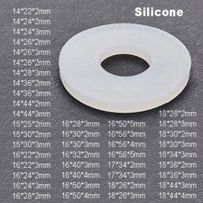 Silicone Washer High Temp Flat Ring Washer Seal Gaskets Size: M14M15M16M17M18 