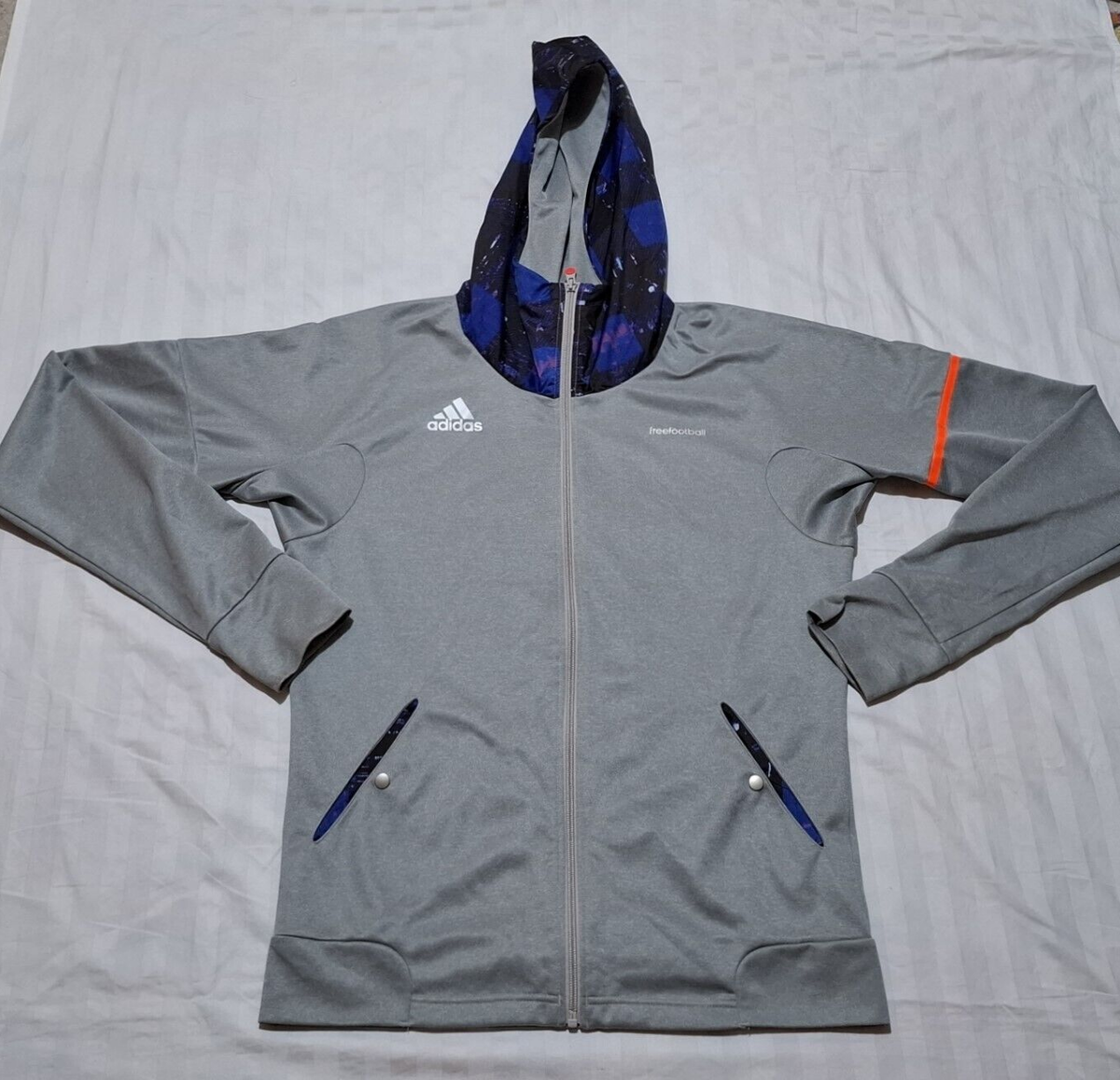 adidas FreeFootball Large Men's Zipped Jacket Track Top Good Clean