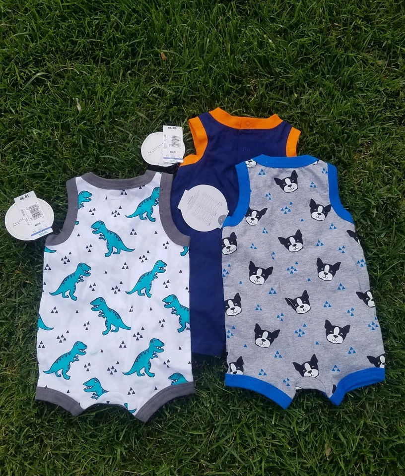 3-Piece lot!! Baby Boy Clothes 0-3 Months One Piece, Jumper, Jump Suit NWT - Image 2 of 4