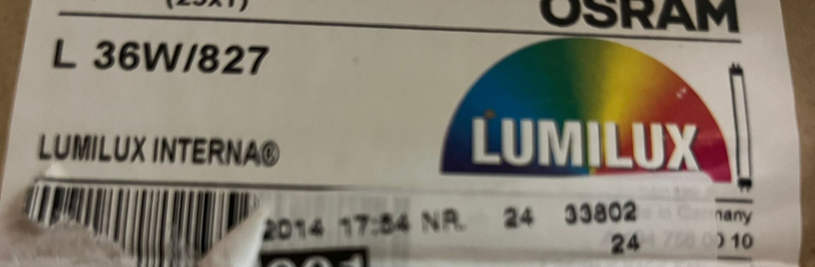 Osram Lumilux T8 Fluorescent Tube 36W 827 Warm White G13 2700K - Image 3