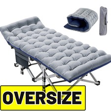 NAIZEA Oversized XXL / Standard Bed Folding Camping Cot Military Cot For Adult