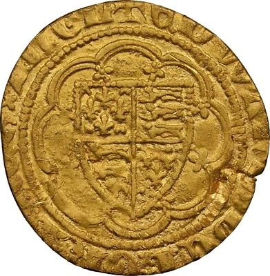 1/4 Noble 1351-1361 England Großbritannien Edward III NGC Gold Münze RAR (833) - Bild 1 von 4
