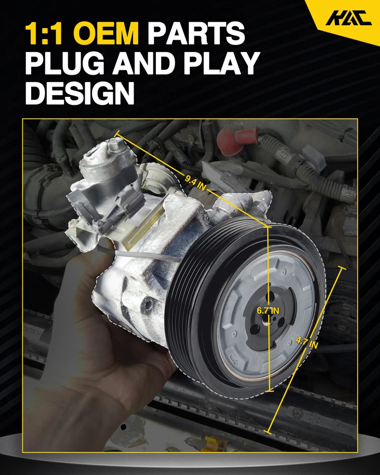 A/C Compressors & Clutches For Jeep Wrangler 1987-1990 Jeep J20 1985-1988 58551 - Image 2 of 4