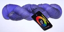 480 yds Done Roving FROLICKING FEET Handpainted Merino sock yarn PURPLE MOON