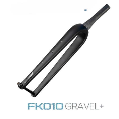 Carbon Gravel Bike Fork 700*45C 12*100 Thru-Axle Internal Cable Tapered Tube - Picture 1 of 20